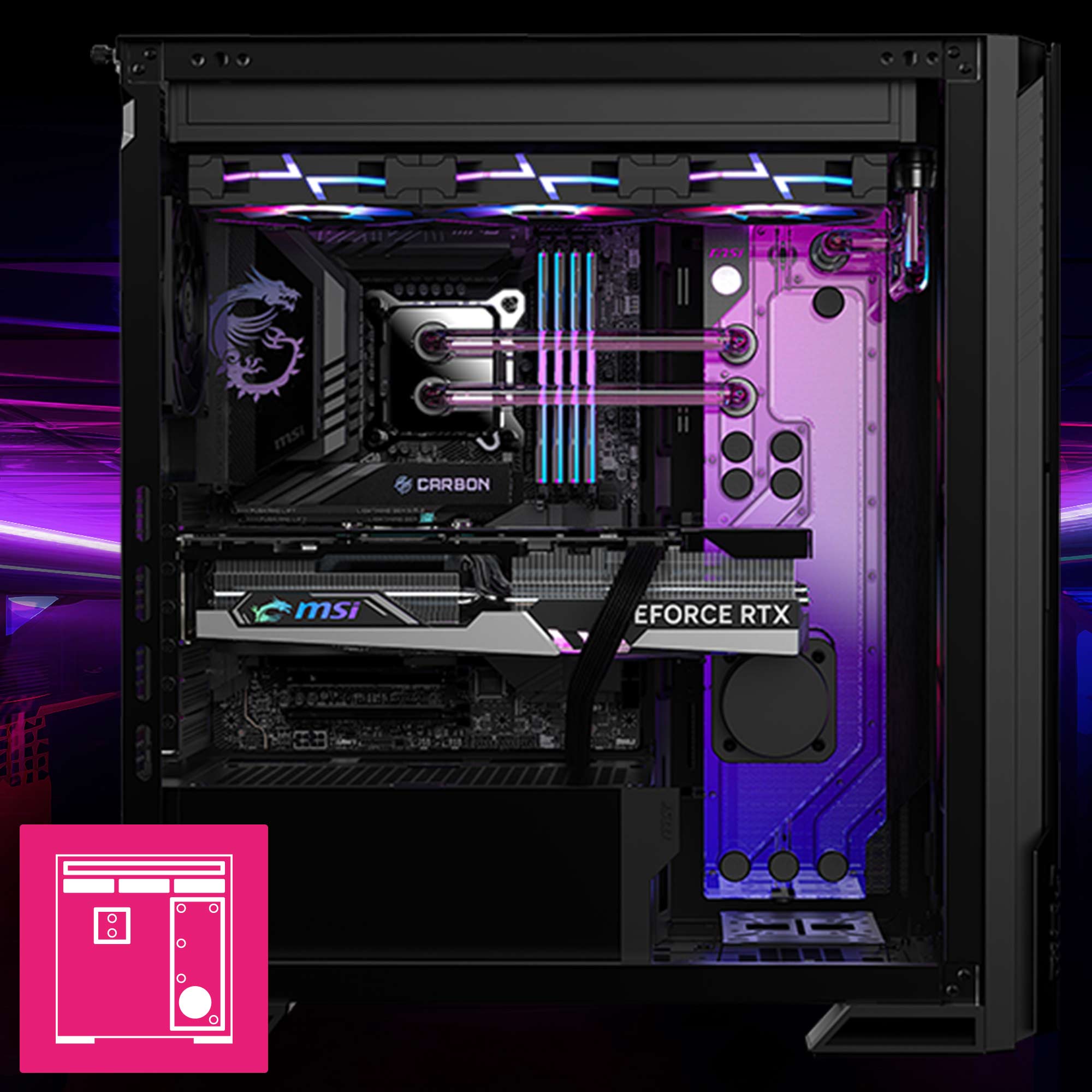 MSI MPG Velox 300R Airflow PZ - Mid-Tower Gaming PC Case